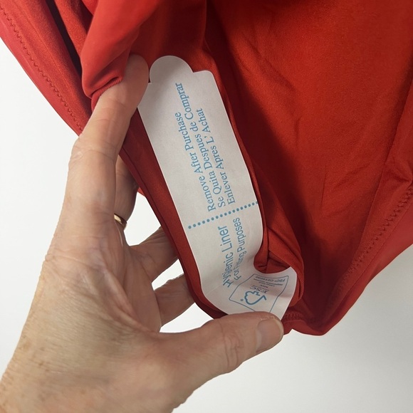 NEW Andie Swim The Luzon One Piece In Chili Pepper Open Back Swimsuit Size L - Picture 9 of 12